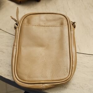 Latico Tan Leather Bag with Purple Lining